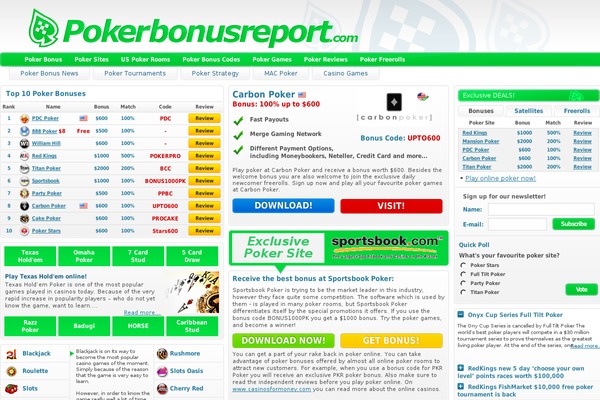 pokerbonusreport.com site used Pokerbonus