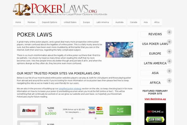 pokerlaws.org site used Pokerlaws-theme