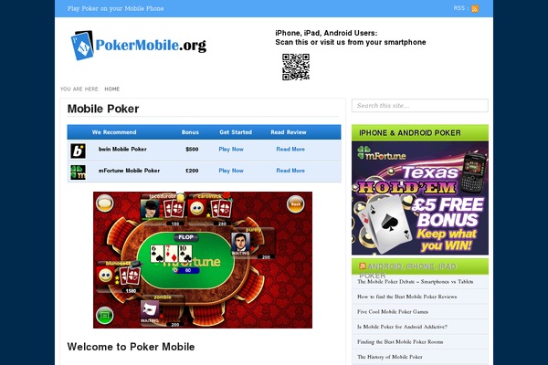 pokermobile.org site used Crispypoker