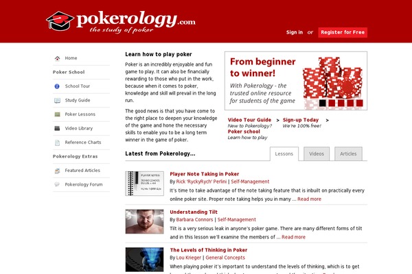 pokerology.com site used Pokerology