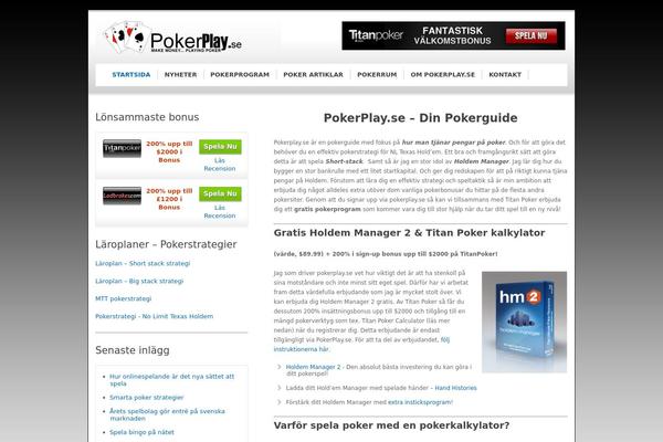 pokerplay.se site used Slots Theme