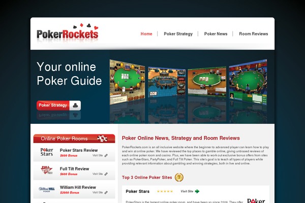 pokerrockets.com site used Pokerrockets