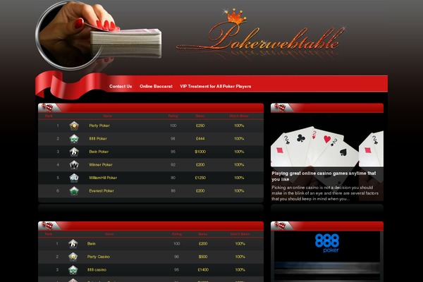 pokerwebtable.com site used Pokerwebtable