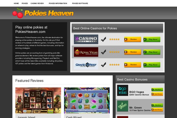 pokiesheaven.com.au site used Quark