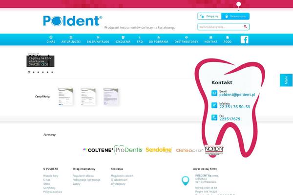poldent.pl site used Poldent_theme