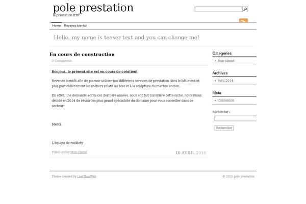 pole-prestation.com site used Plain Fields