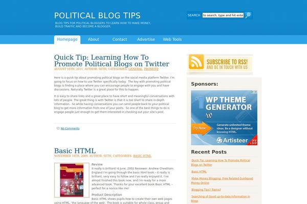 politicalblogtips.com site used Bluesensation.1.1
