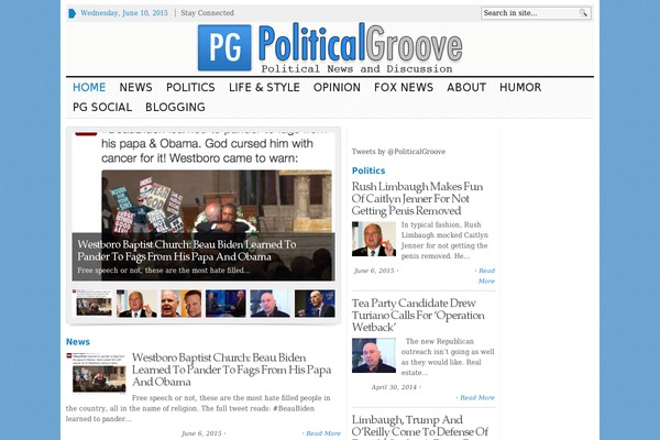 politicalgroove.com site used Advanced Newspaper