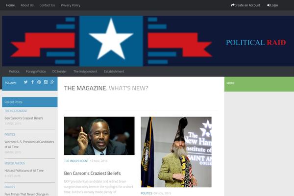 Hueman theme site design template sample