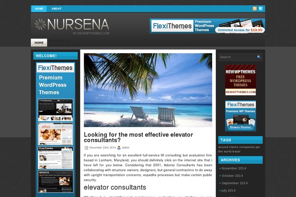 Nursena theme site design template sample