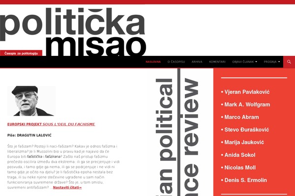 politickamisao.com site used Politicka-misao
