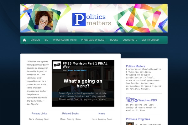 politicsmatters.org site used Positive