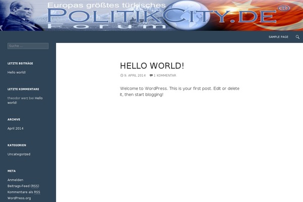Twenty Fourteen theme site design template sample