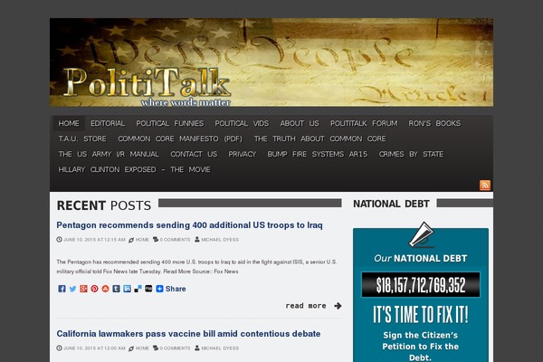 polititalk.com site used Newsroom v1.3