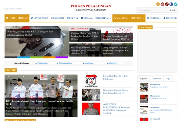 polrespekalongan.com site used Wpberita