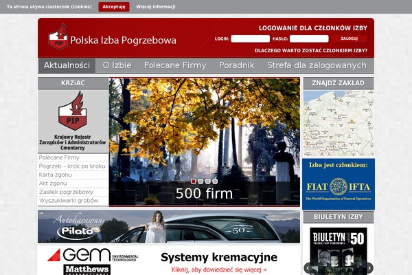 polskaizbapogrzebowa.pl site used PressBook News