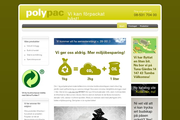 polypac.se site used Polypac