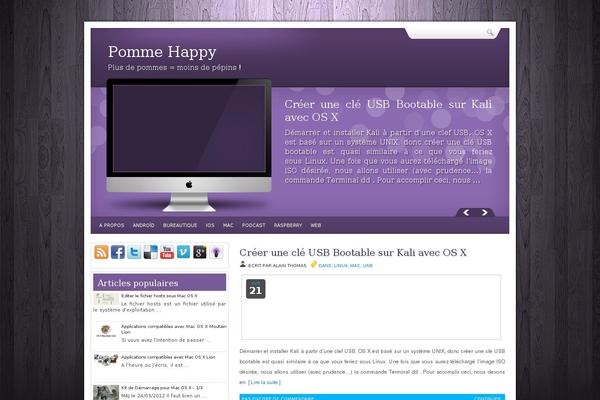 pommehappy.fr site used Evander