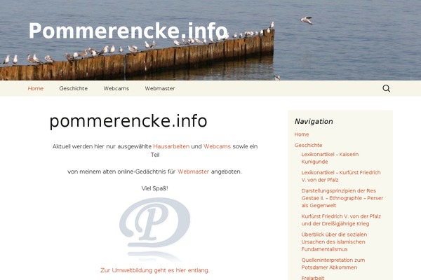 pommerencke.info site used Coral Parallax