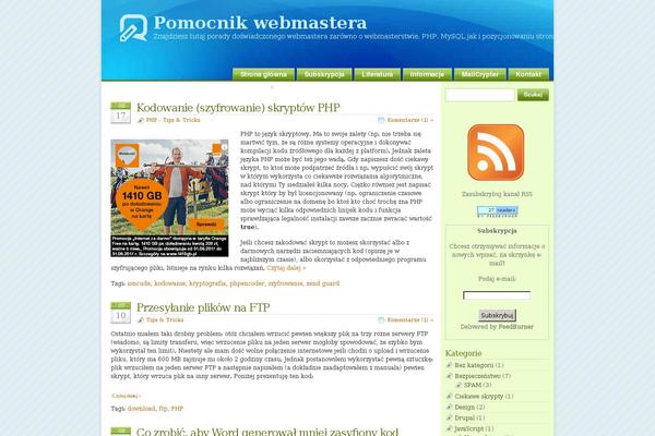 pomocnikwebmastera.pl site used Glossyblue-1-4-pl