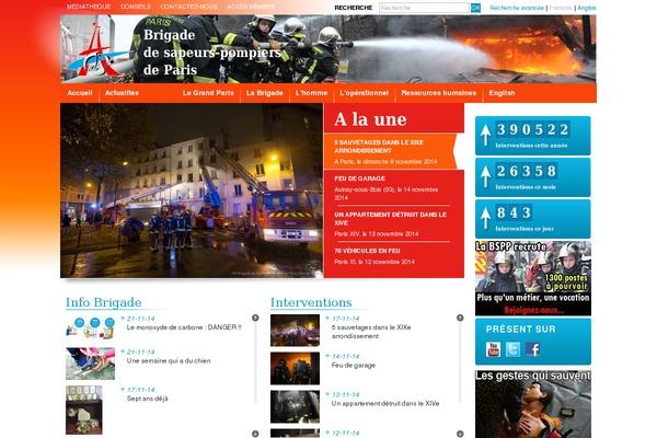 pompiersparis.fr site used Astra-bspp
