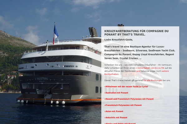 ponant-kreuzfahrt.de site used Thatstravel