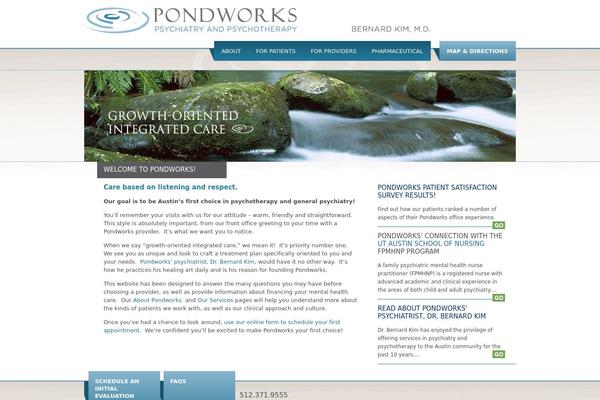 pondworkspsychiatry.com site used Pondworks
