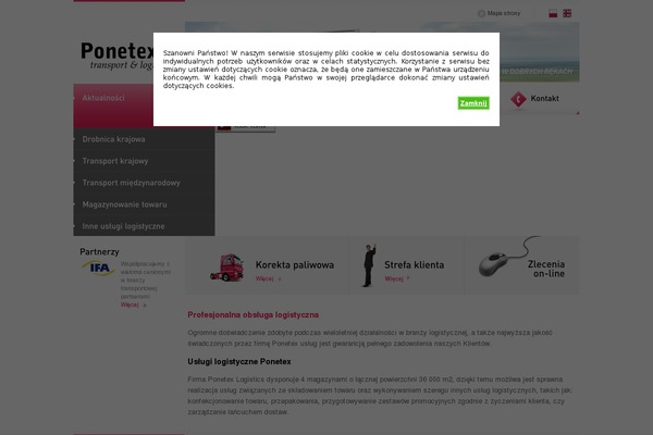 ponetex.com.pl site used Ponetextheme