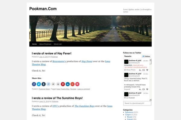 Twenty Ten theme site design template sample