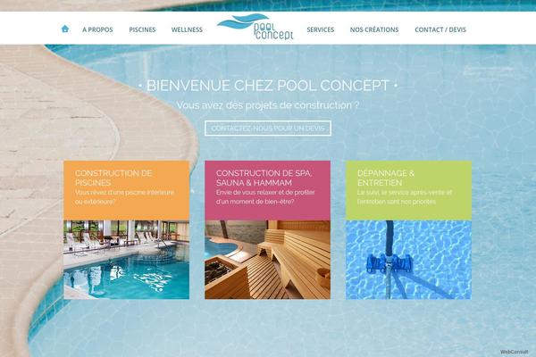 Pool theme site design template sample