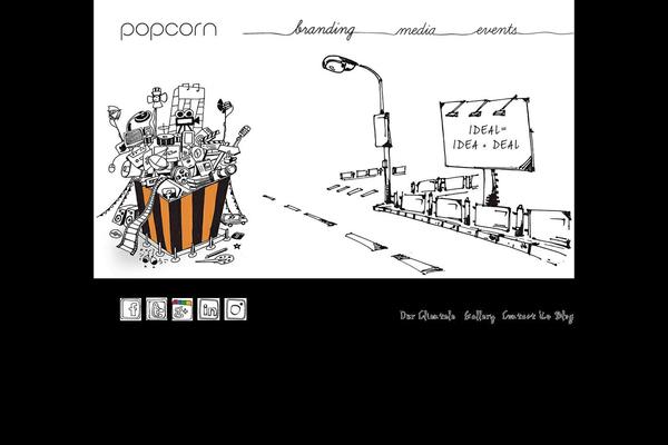 Popcorn theme site design template sample