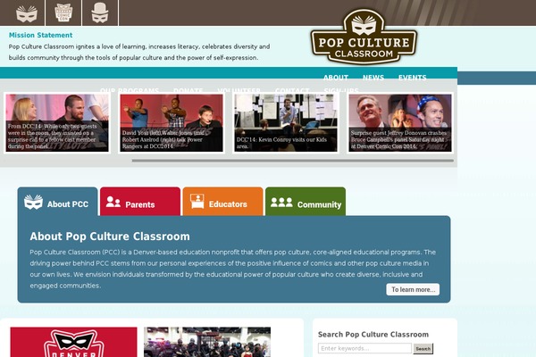 popcultureclassroom.org site used Pop-culture