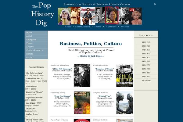 pophistorydig.com site used Phd