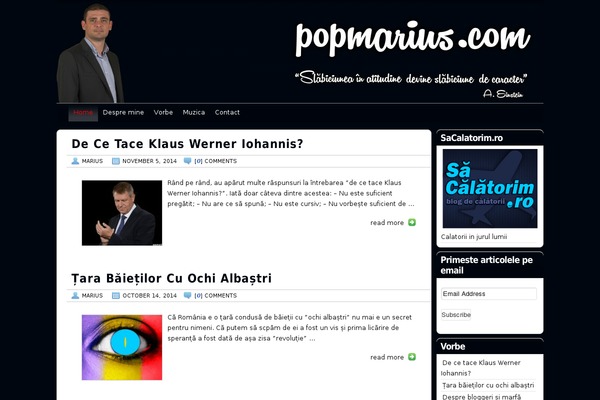 popmarius.com site used Travelify