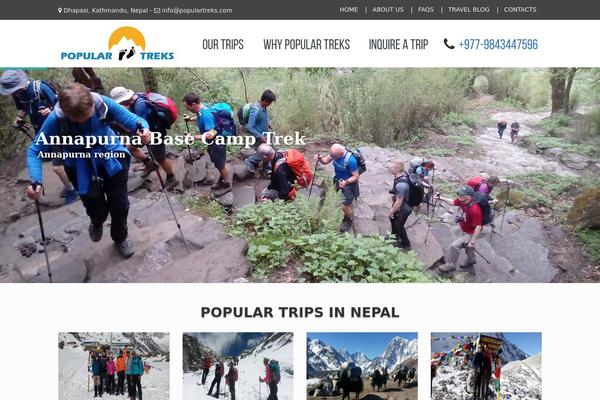 populartreks.com site used Trekking