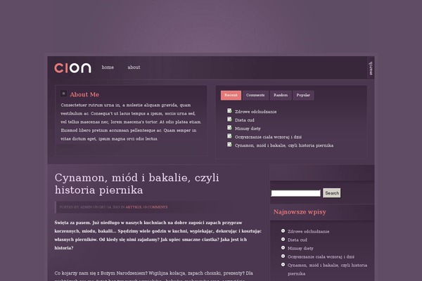 Cion theme site design template sample