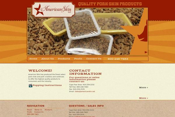 pork-rinds.com site used Americanskin