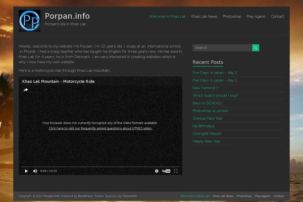 Spacious theme site design template sample