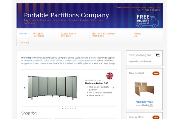 portablepartitionscompany.co.uk site used Versare