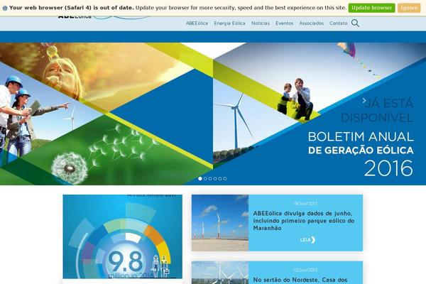 portalabeeolica.org.br site used Abeeolica2016v0.0.3