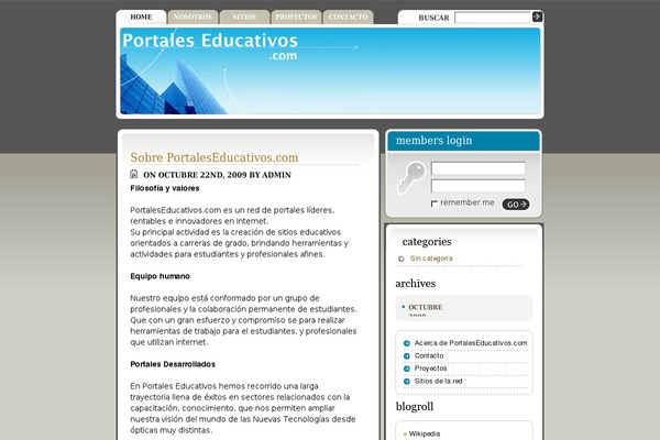portaleseducativos.com site used Blogger-team-10