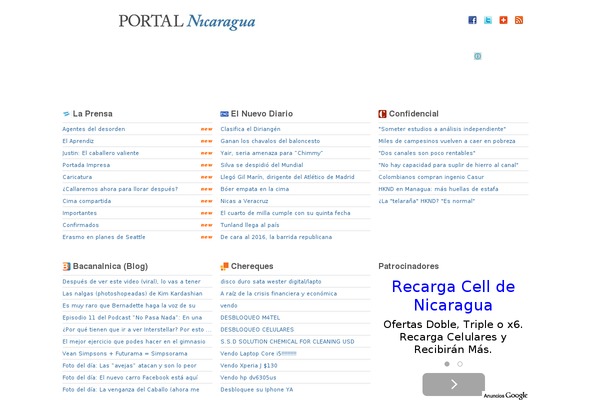 portalnicaragua.com site used Onenews Premium