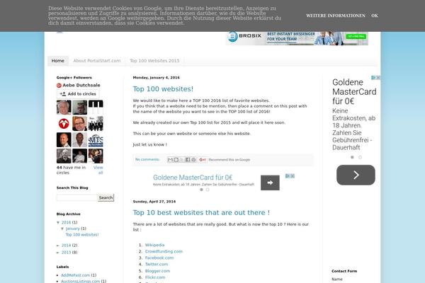 WordPress website example screenshot