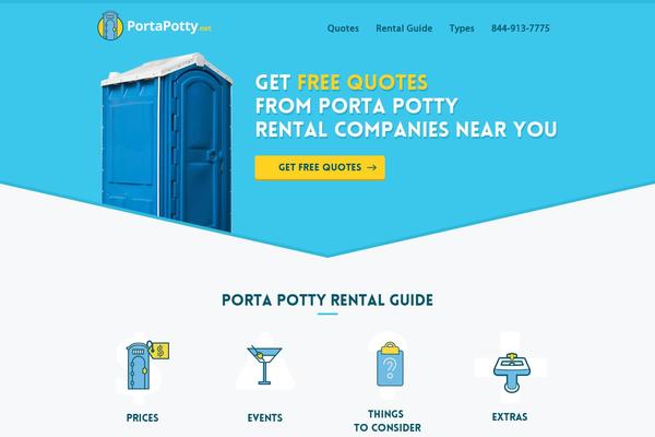 portapotty theme websites examples