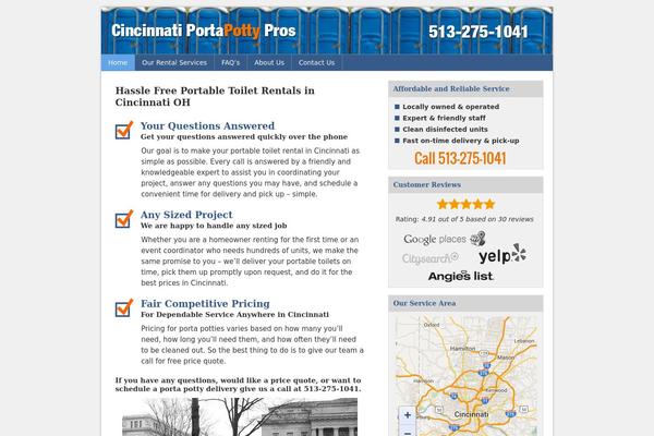 porta-potties WordPress theme, websites list used porta-potties theme porta-potties theme websites examples