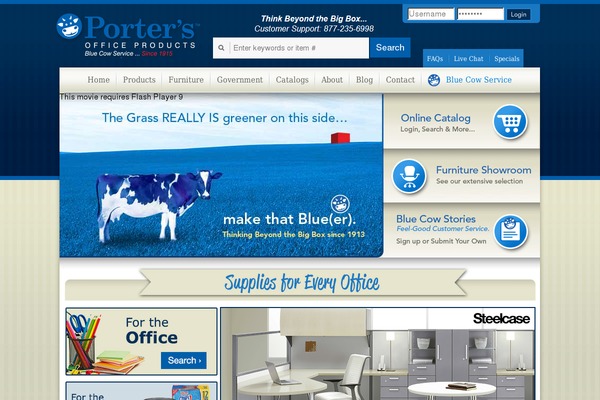 portersop.com site used Porters