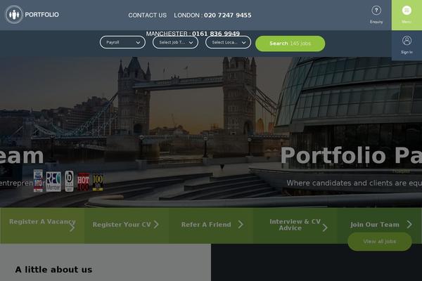 Portfolio theme site design template sample