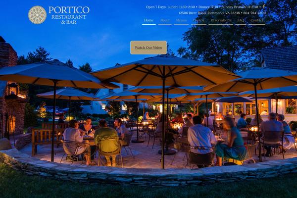 Portico theme site design template sample