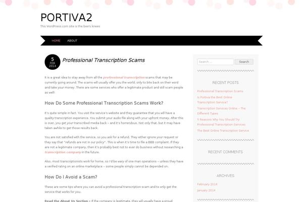 WordPress website example screenshot