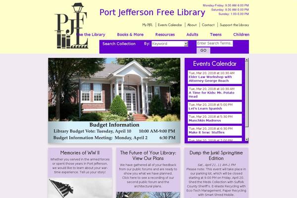 portjefflibrary.org site used Portjeffersonfreelibrary